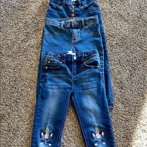 3 Pairs of Girls Jeans 6T